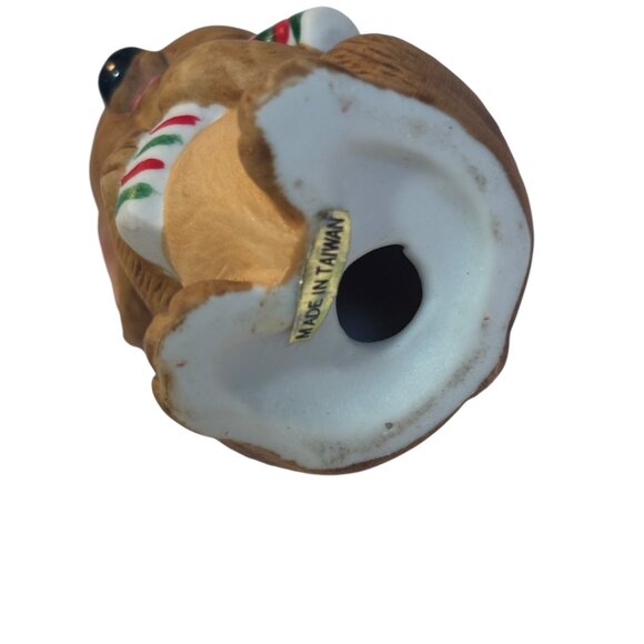 Vintage Ceramic Koala Figurine Holding Candy Cane With Holly Leaf Accent Lefton? - Picture 5 of 5